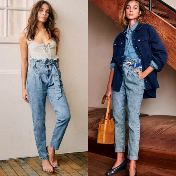 Sézane Austin Trousers High-waisted Ankle-length Denim Jeans
Pants Paperbag - Picture 10 of 10